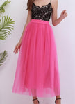 4 Layers 100cm Floor length Skirts for Women Elegant High Waist Pleated Tulle Skirt Bridesmaid Ball Gown Bridesmaid Clothing