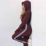 Z&P 2019 Tracksuit 2pcs Women Set Training Crop Top Sweatshirt+Side Stripe Pants 2 Pieces Sets Women Clothing Suits Female