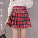 Women Skirt Preppy Style High Waist Chic Stitching Skirts Summer Student Pleated Skirt Women Cute Sweet Girls Dance Skirt