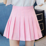 Women Skirt Preppy Style High Waist Chic Stitching Skirts Summer Student Pleated Skirt Women Cute Sweet Girls Dance Skirt