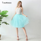 5 Layers 65cm Black Pleated skirt Sexy Midi Tulle skirt High Waist Full Lining Adult Tutu Korean Style Women