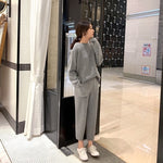 Women Sweater Two Piece knitted Sets Slim Tracksuit 2019 Spring Autumn Fashion Sweatshirts Sporting Suit Female