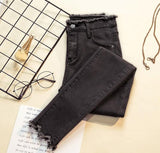 Skinny stretch jeans for women, black denim pants, 2019 spring and autumn small feet pencil pants