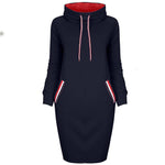 VOZRO Multicolor High Lead Long Sleeve Package Buttocks Winter Maxi Autumn Casual Sweater Red Dress Women Vestido Clothes Befree