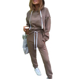 2019 Autumn Winter Women Tracksuit Long Sleeve Thicken Hooded Sweatshirts 2 Piece Set Casual Sport Suit Women Tracksuit Set