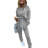 2019 Autumn Winter Women Tracksuit Long Sleeve Thicken Hooded Sweatshirts 2 Piece Set Casual Sport Suit Women Tracksuit Set