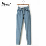 2019 Denim Jeans Women High Waiste Jeans Haren Pants Jeans Slim Pencil Pants Full Length Pants Loose Cowboy Pants Jeans Woman