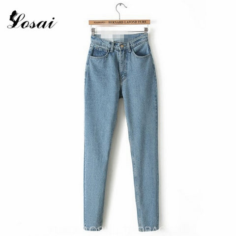 2019 Denim Jeans Women High Waiste Jeans Haren Pants Jeans Slim Pencil Pants Full Length Pants Loose Cowboy Pants Jeans Woman