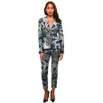 Ankara suits fashion African print women blazers with trousers set clothing ladies pant suits custom dashiki suits for ladies