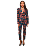 Ankara suits fashion African print women blazers with trousers set clothing ladies pant suits custom dashiki suits for ladies