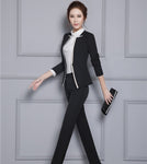 New Autumn Winter Professional Pantsuits With Jackets And Pants Office ladies Business Women Pant Suits Female Trousers Sets