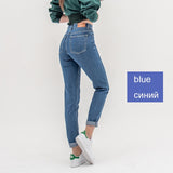 luckinyoyo jean woman mom jeans pants boyfriend jeans for women with high waist push up large size ladies jeans denim 5xl 2019