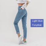 luckinyoyo jean woman mom jeans pants boyfriend jeans for women with high waist push up large size ladies jeans denim 5xl 2019